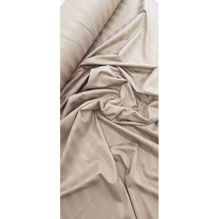 Комплект постельного белья евро с простыней на резинке из страйп-сатина